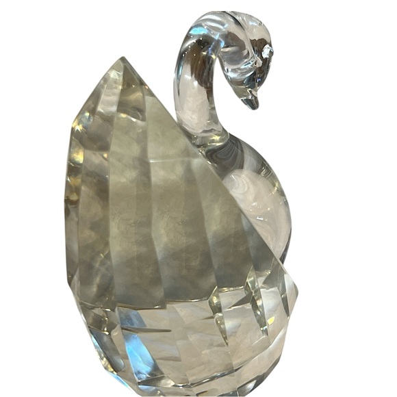 RARE Shannon By Godinger Lead Crystal Swan Sculpture Hand Faceted - Picture 3 of 11